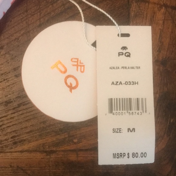 PQ Swim Azalea Perla Halter Top and Full bottom Size M - Picture 8 of 15